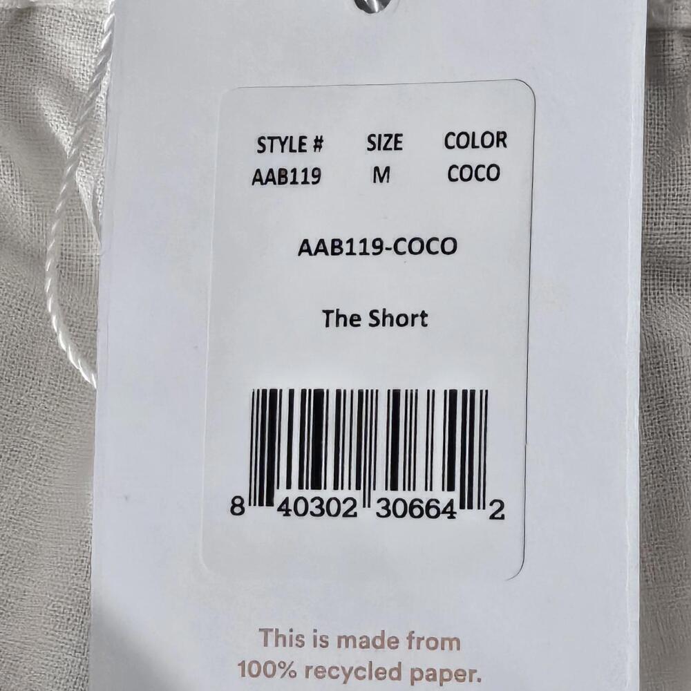 2/$30 Andie The Graciosa Linen Shorts Coconut Size M | Lightweight Summer Style - Picture 5 of 6